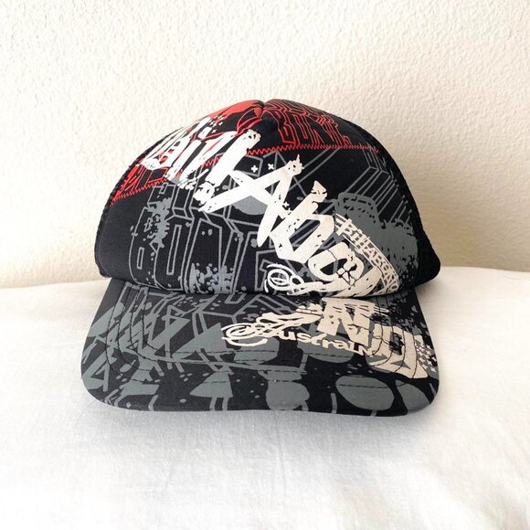 Billabong y2k 2000s All Over Print Snap Back Hat - Picture 1 of 5